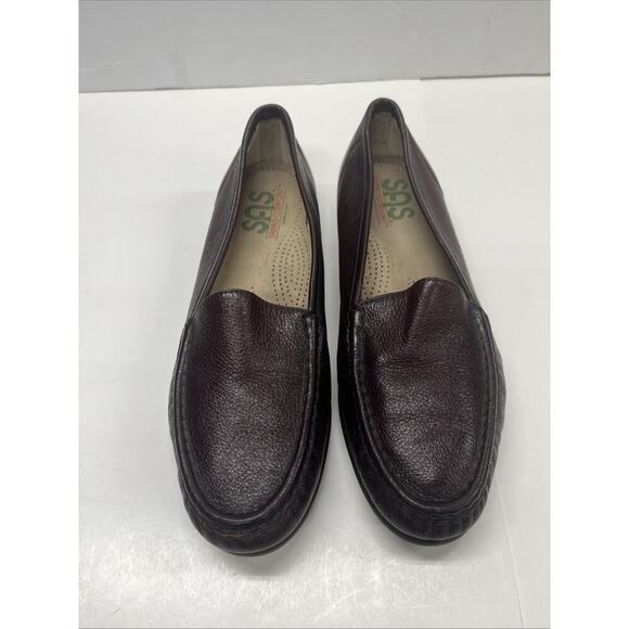 SAS Simplify Women’s 10N Red Leather Loafers Flats Tripad Comfort Shoes - Picture 3 of 14